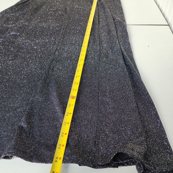 Enfocus Long Evening Dress Special Occasions Shimmer Glitter Black Silver 20W - Picture 11 of 14